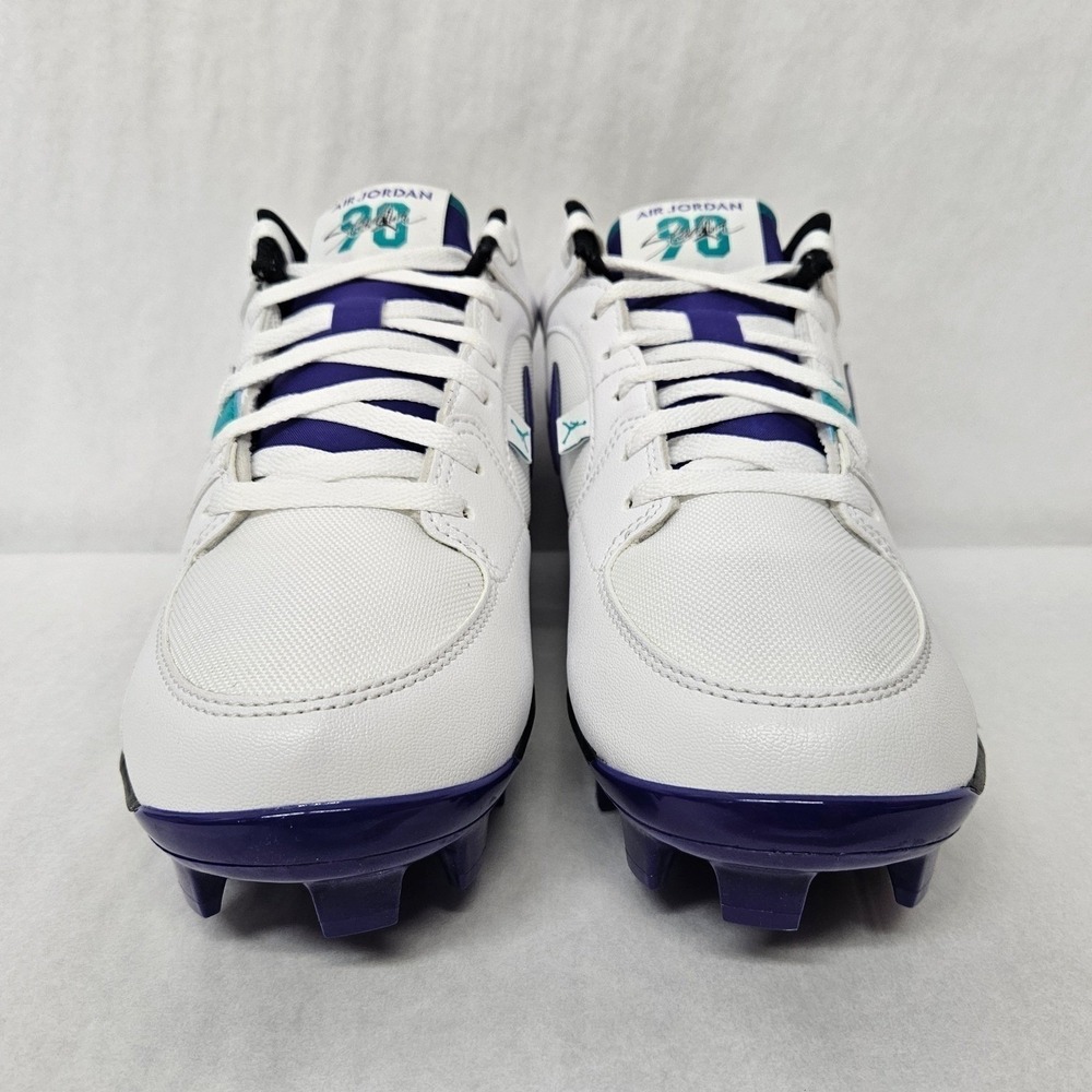 Jordan Stadium 90‎ Low MCS Baseball Cleats HQ0211-105 White Purple Men Size 10.5 - Picture 4 of 10